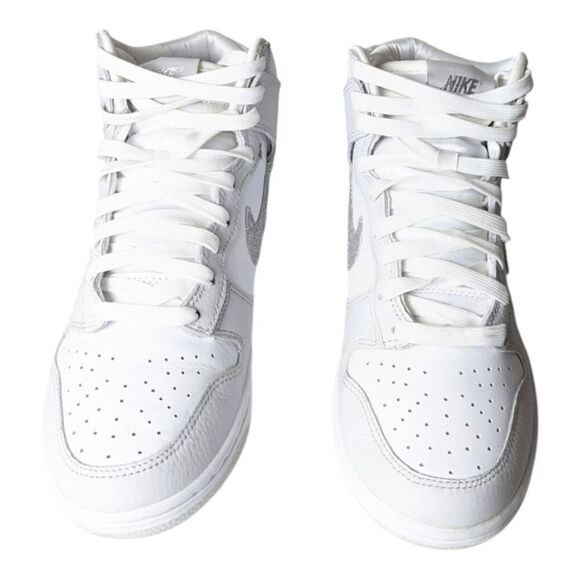 NIKE Dunk High "Silver Glitter Swoosh" Sneakers Size 7 - Picture 4 of 9